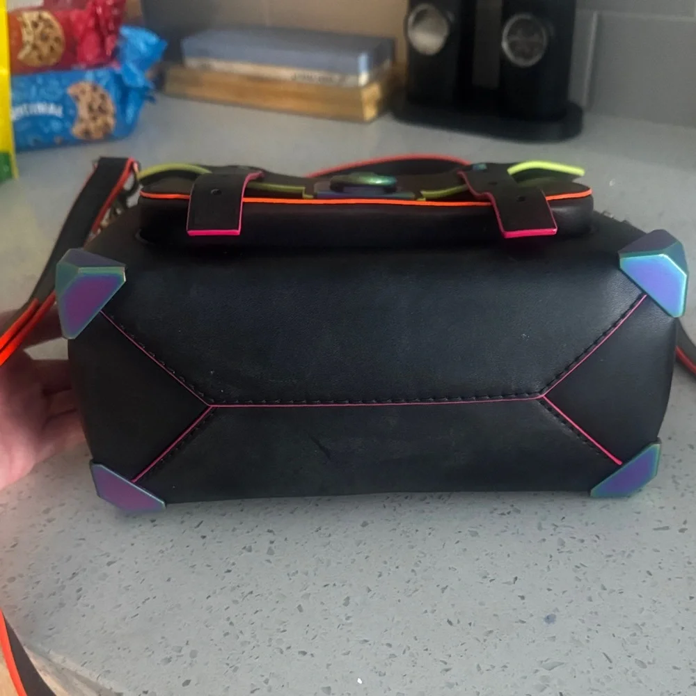 MICHAEL Michael Kors Black Mini Bag with Multicolor Accents - Picture 2 of 4